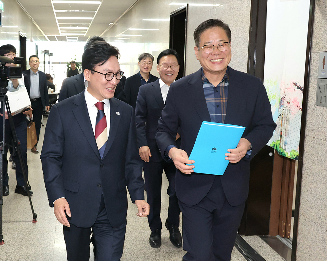 김민석 더불어민주당 당대표 면담