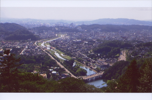 중바위에서 전주천 촬영(2009년)