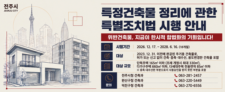 특정건축물 정리에 관한 특별조치법 시행 안내