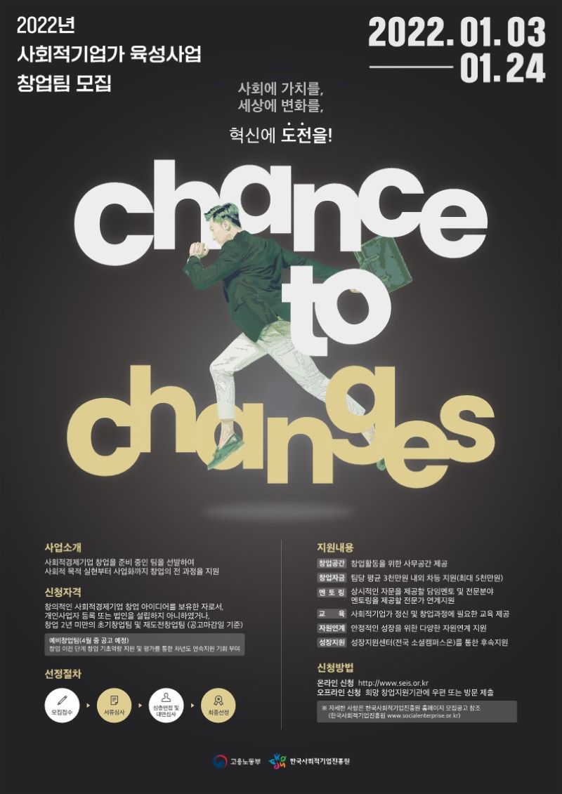 2022 사회적기업가 육성사업 창업팀 모집