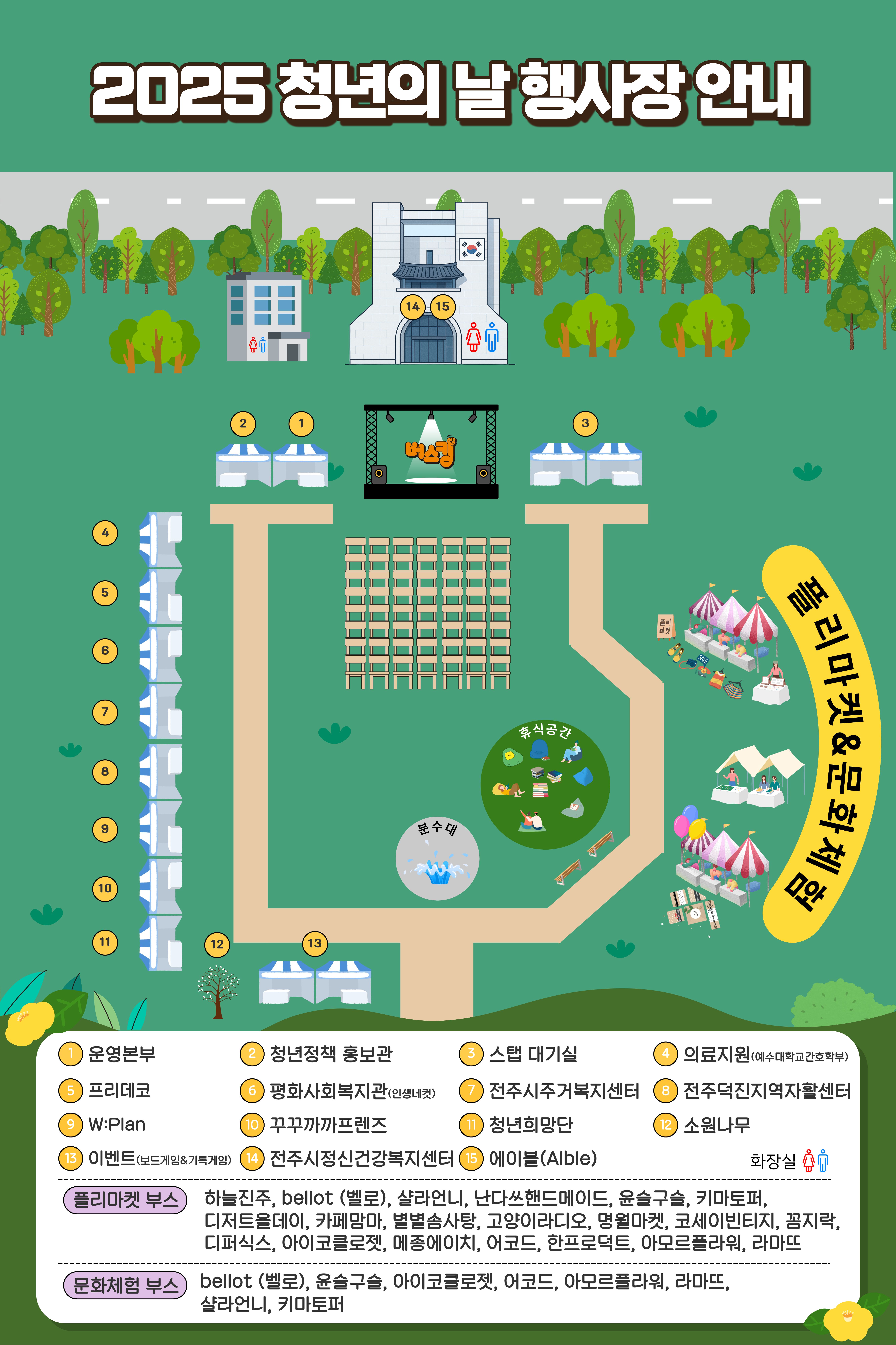 2025 전주시 ‘청년의 날’ 행사 | 운영배치도 및 행사 내용