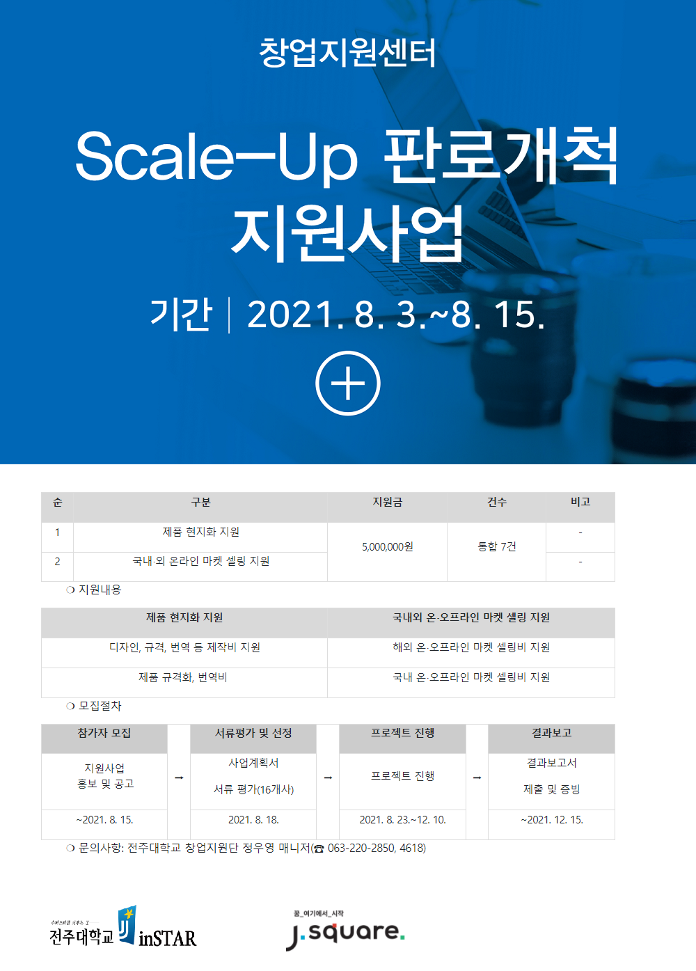 2021년 초기창업패키지 Scale-Up 판로개척 지원사업 모집