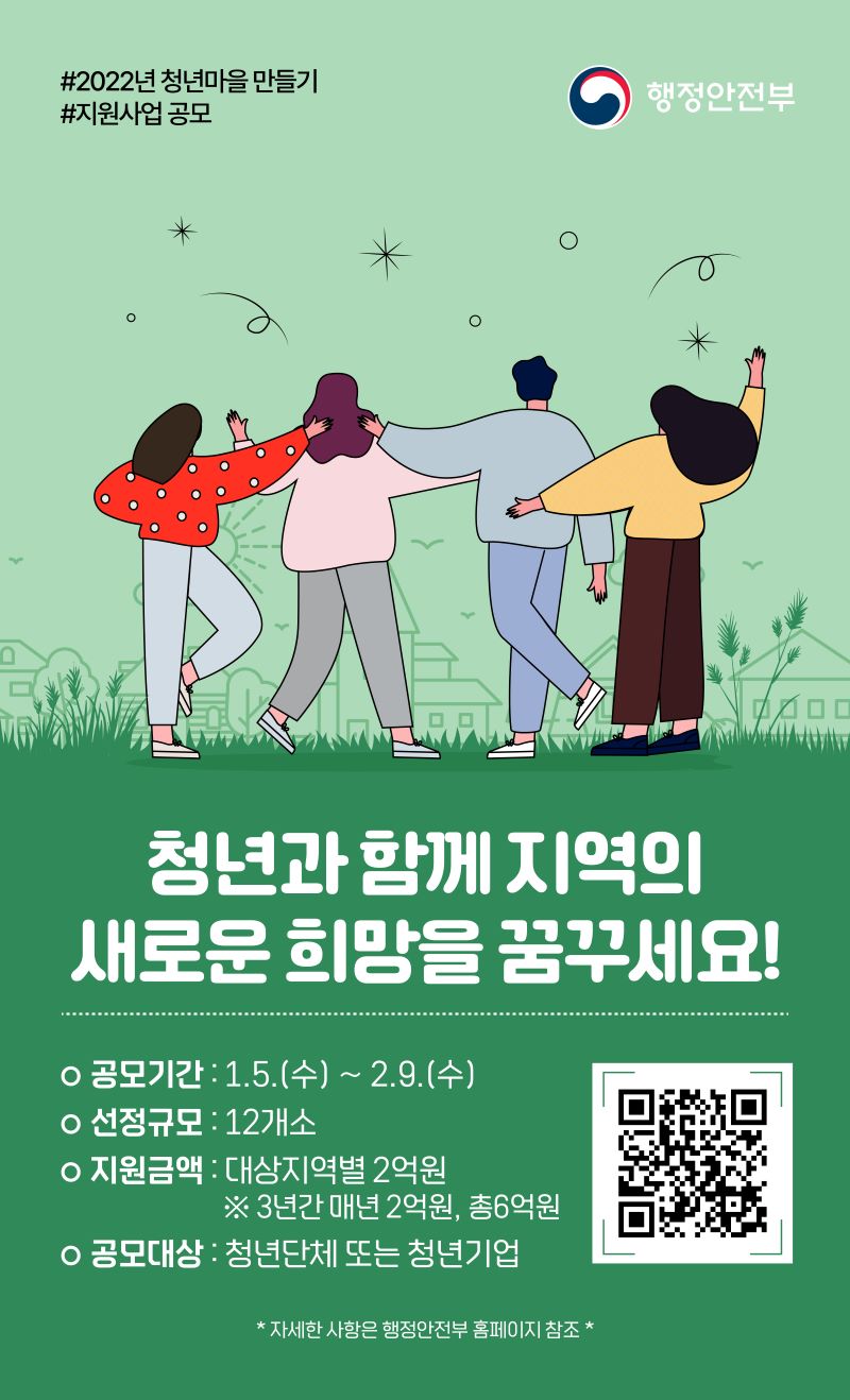 2022년 청년마을 만들기 지원 사업 공모