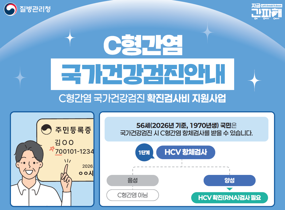 C형간염 국가건강검진 확진검사비 지원